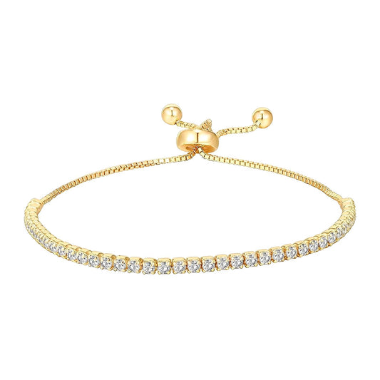 Champagne Sparkle Bolo Clasp Bracelet