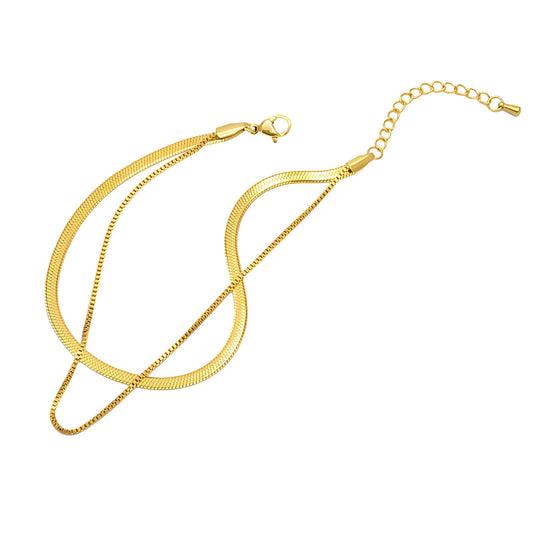 Golden Duet Anklet